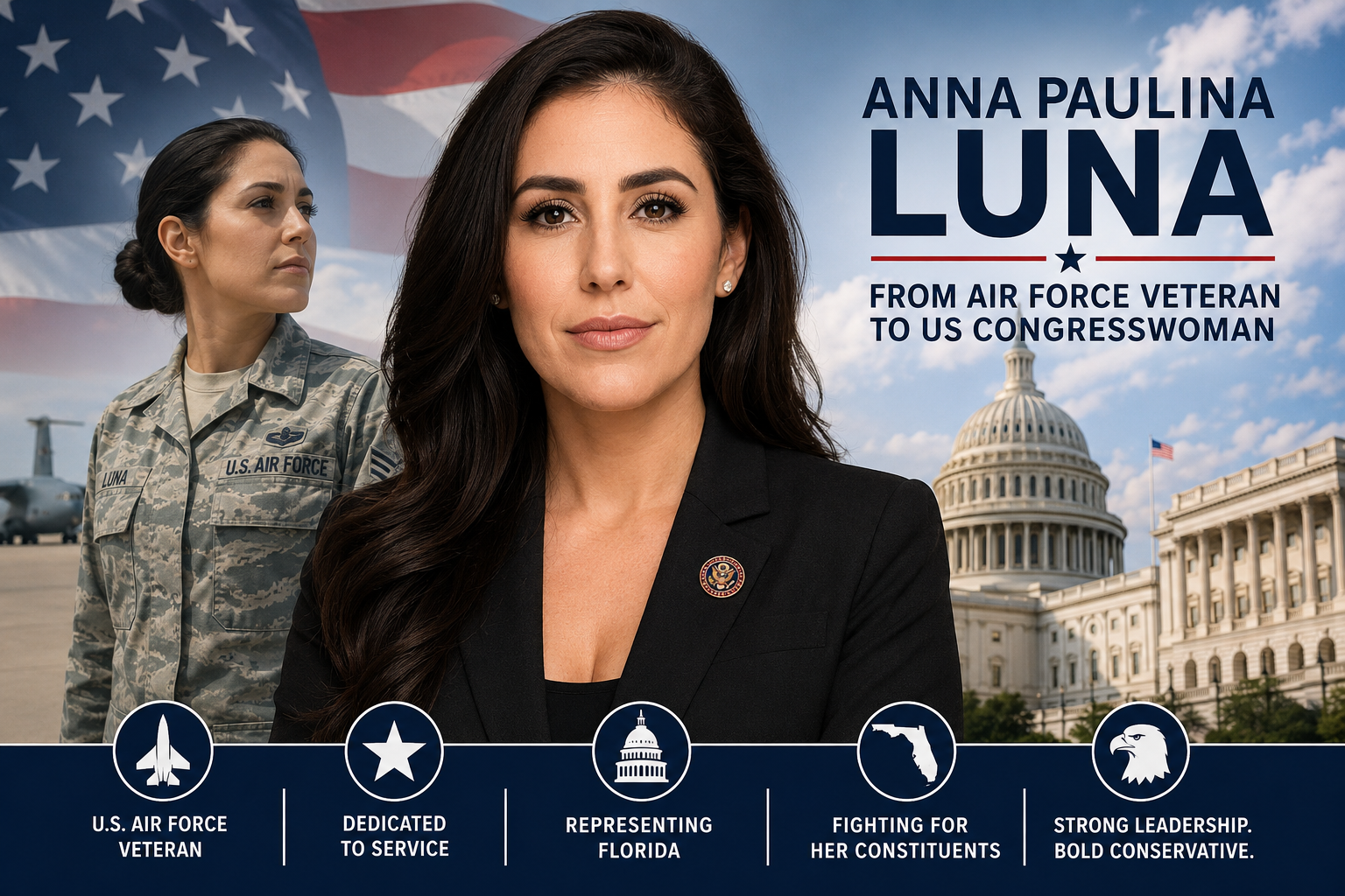 Anna Paulina Luna from Air Force veteran to U.S. Congresswoman.