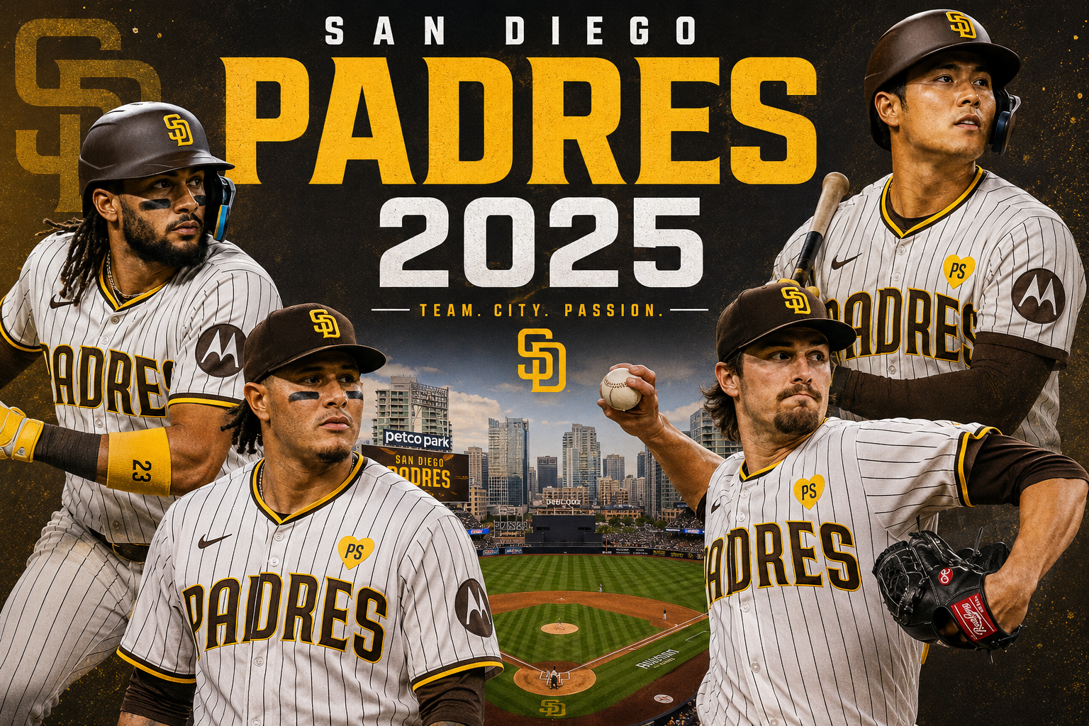 San Diego Padres 2025 players at Petco Park.