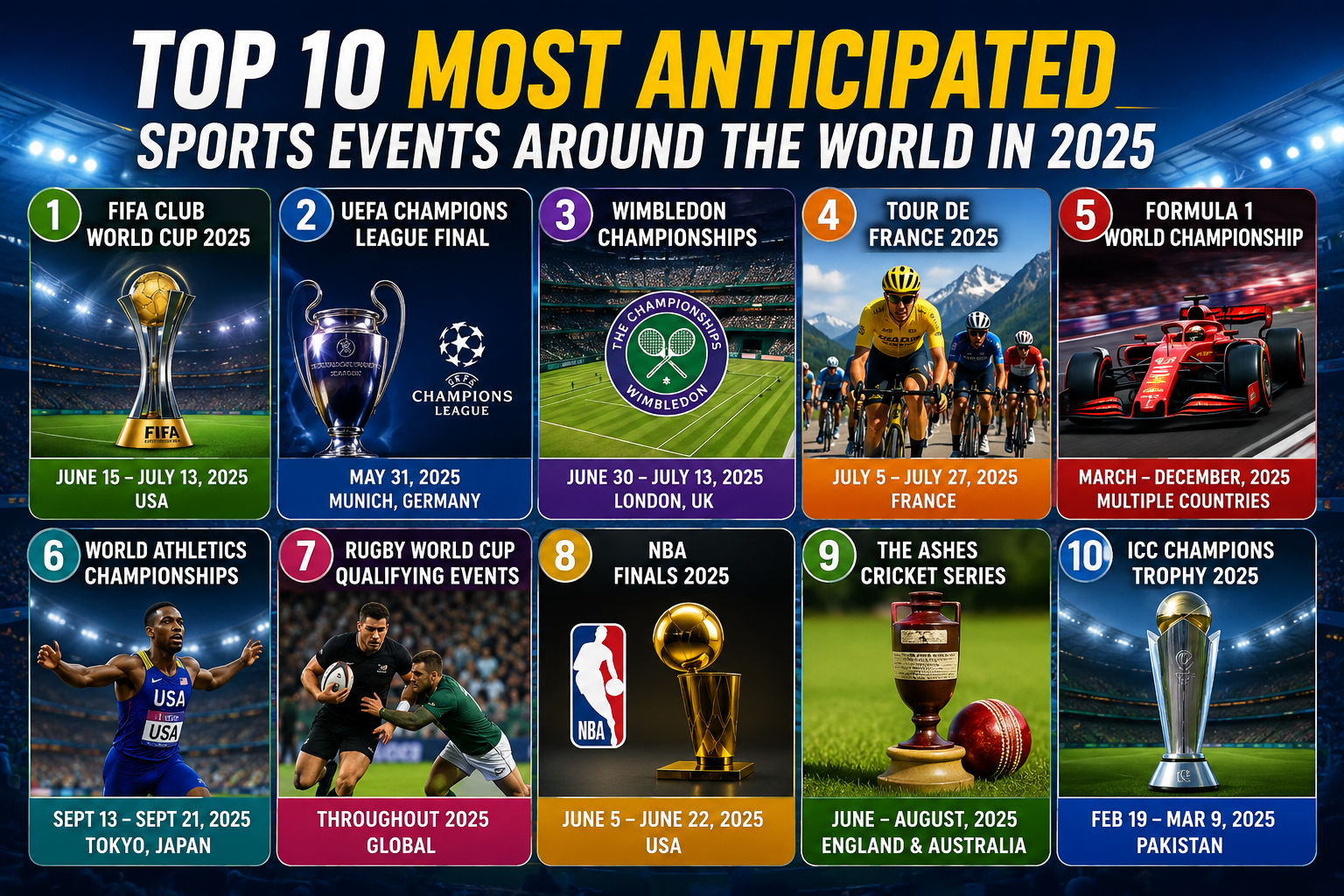 Top 10 sports events of 2025